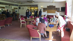 Members gather for a pre-lunch drink